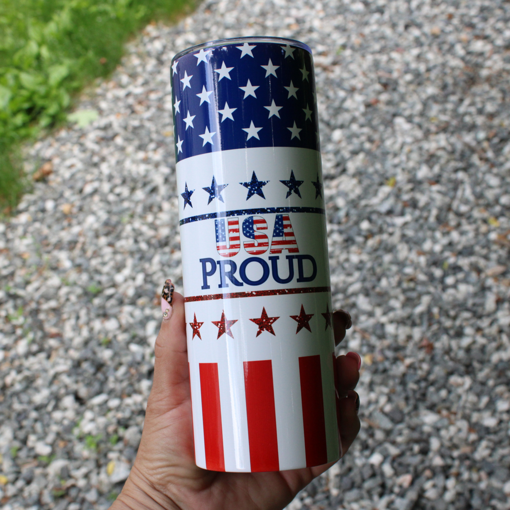 USA Proud Patriotic Tumbler 20 oz