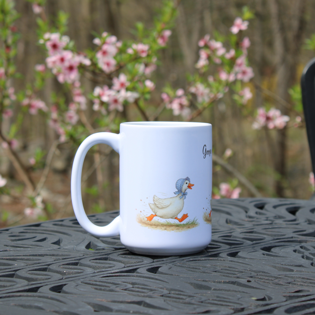1980's Vintage Geese Inspired Goose Mug, Goose on the Loose