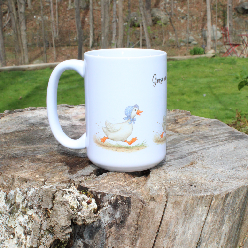 1980's Vintage Geese Inspired Goose Mug, Goose on the Loose
