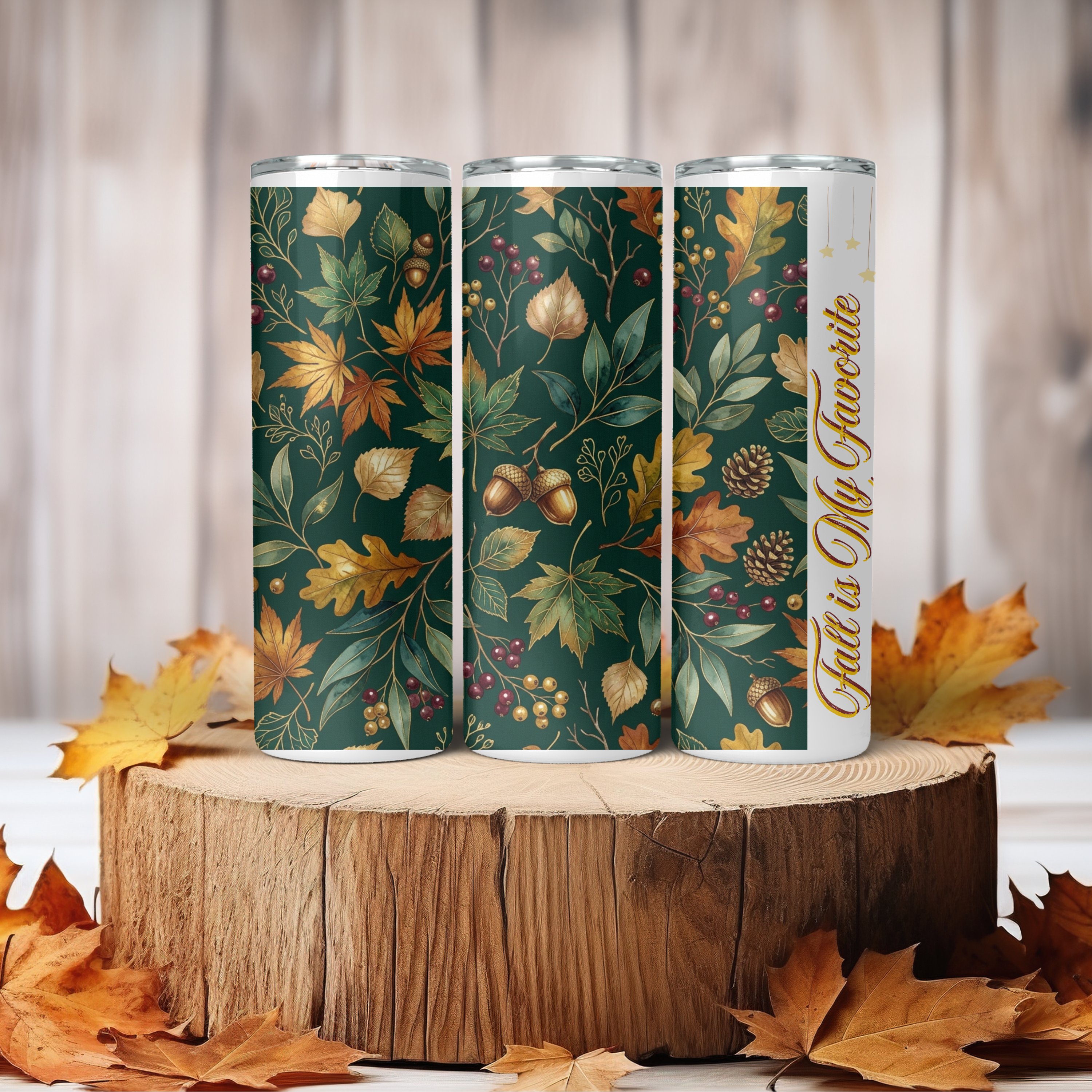 Fall Is My Favorite Tumbler | 20 oz Autumn Coffee Cup | Cozy Thanksgiving Travel Mug