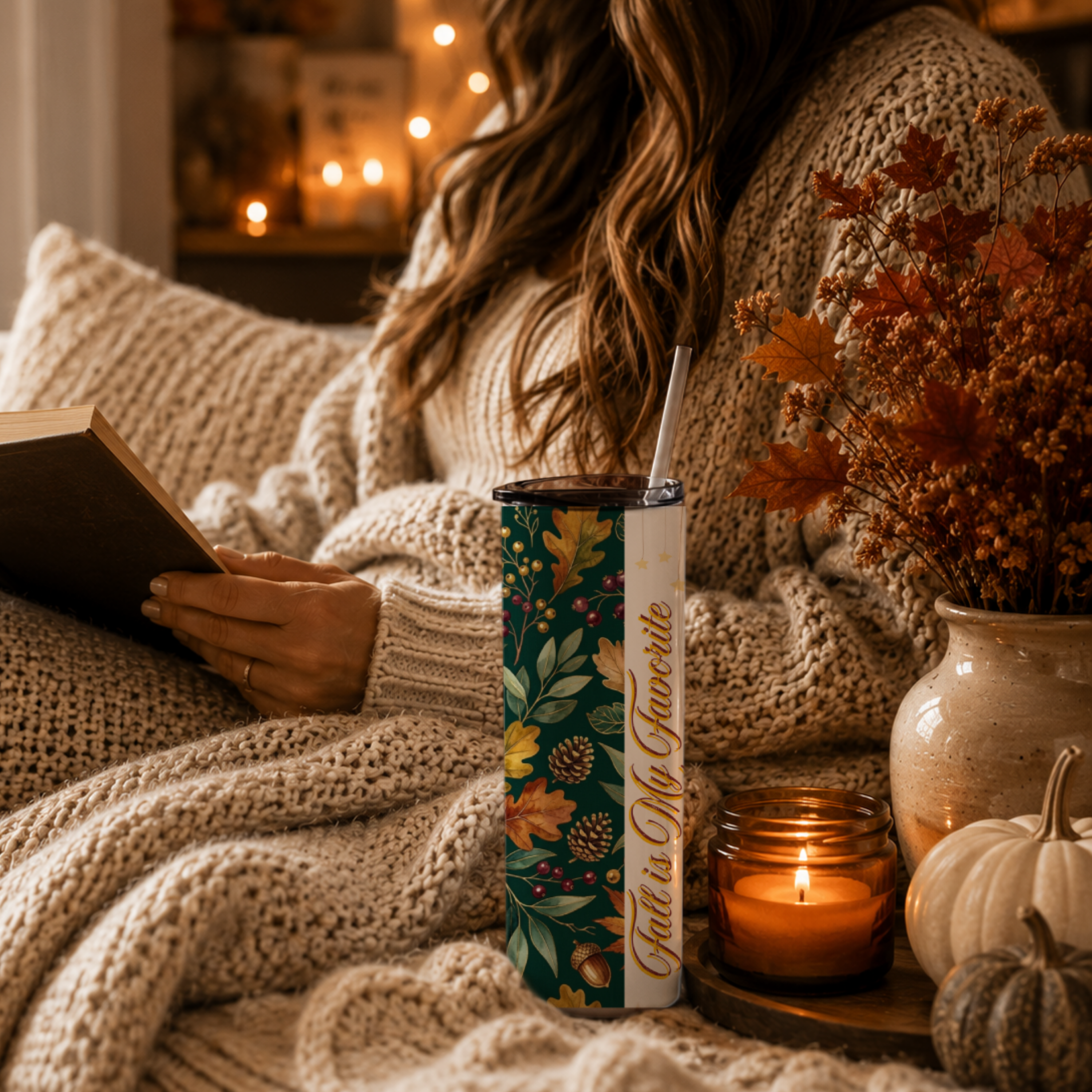 Fall Is My Favorite Tumbler | 20 oz Autumn Coffee Cup | Cozy Thanksgiving Travel Mug