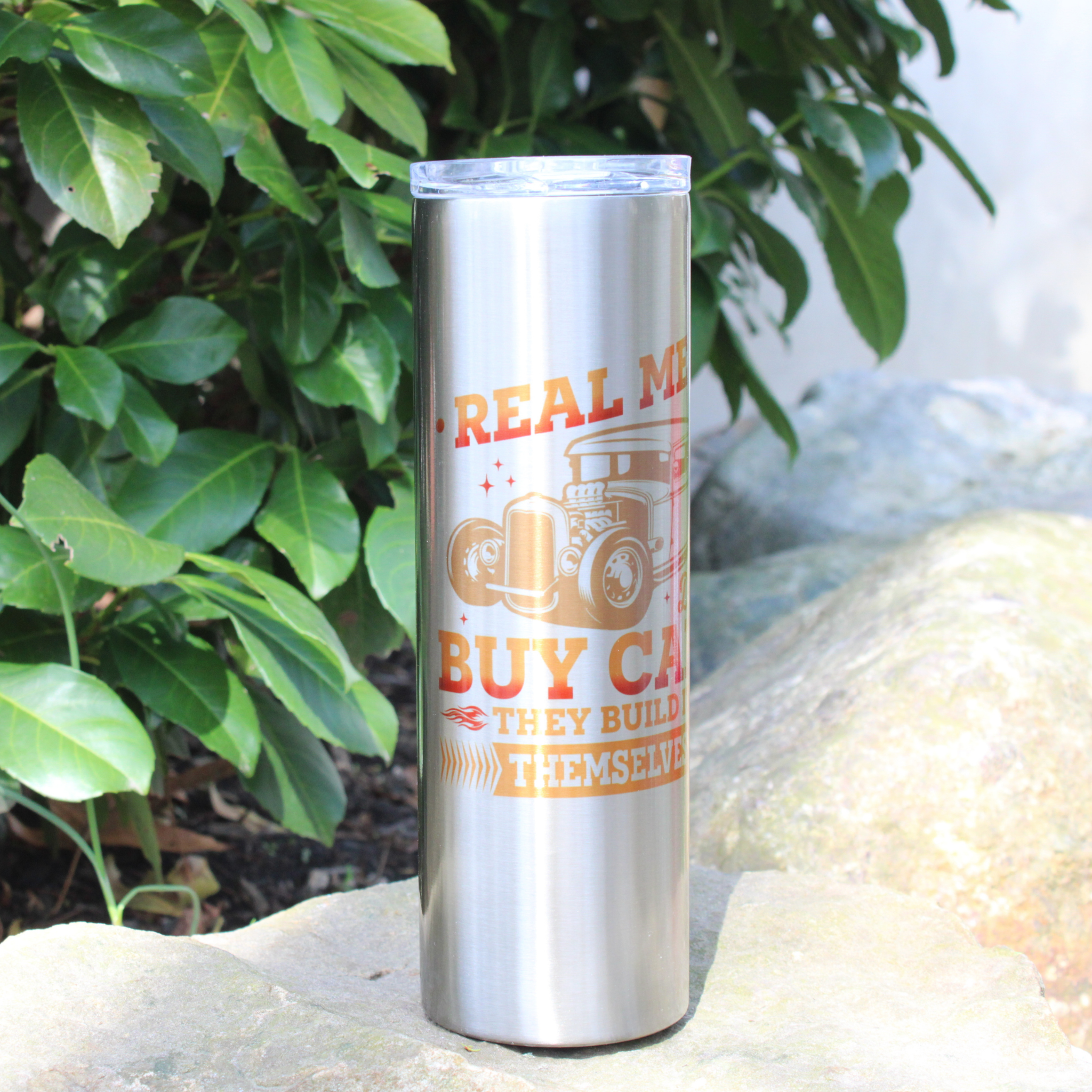 Real Men Don't Buy Cars They Build it Themselves, 30 oz Stainless Steel Car Tumbler, Car Guy Gift Ideas, Car Show, Classic Cars