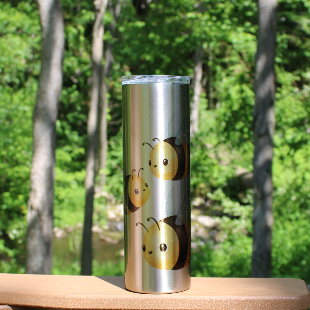 Happy Smiling Bumblebees Tumbler 30oz Stainless Steel