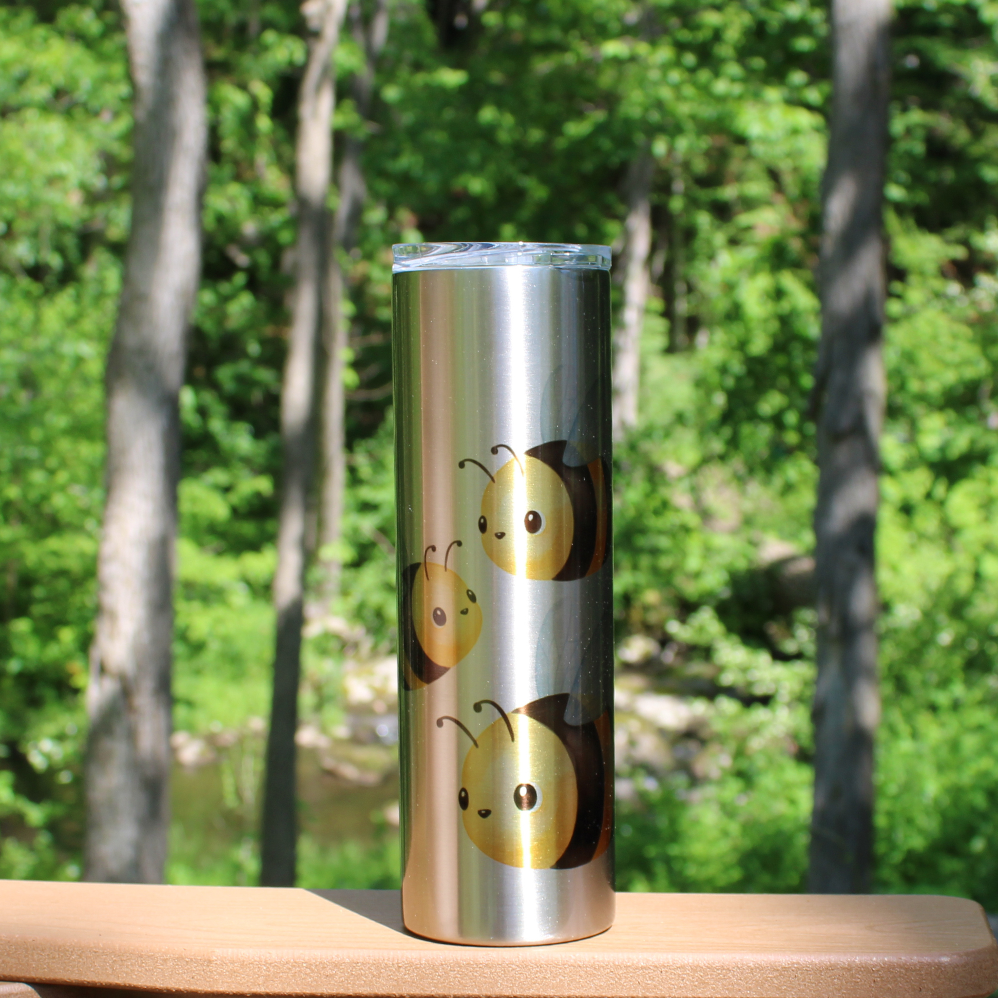 Happy Smiling Bumblebees Tumbler 30oz Stainless Steel