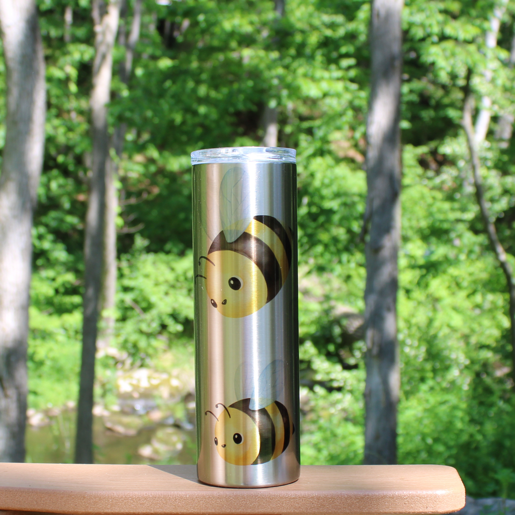 Happy Smiling Bumblebees Tumbler 30oz Stainless Steel