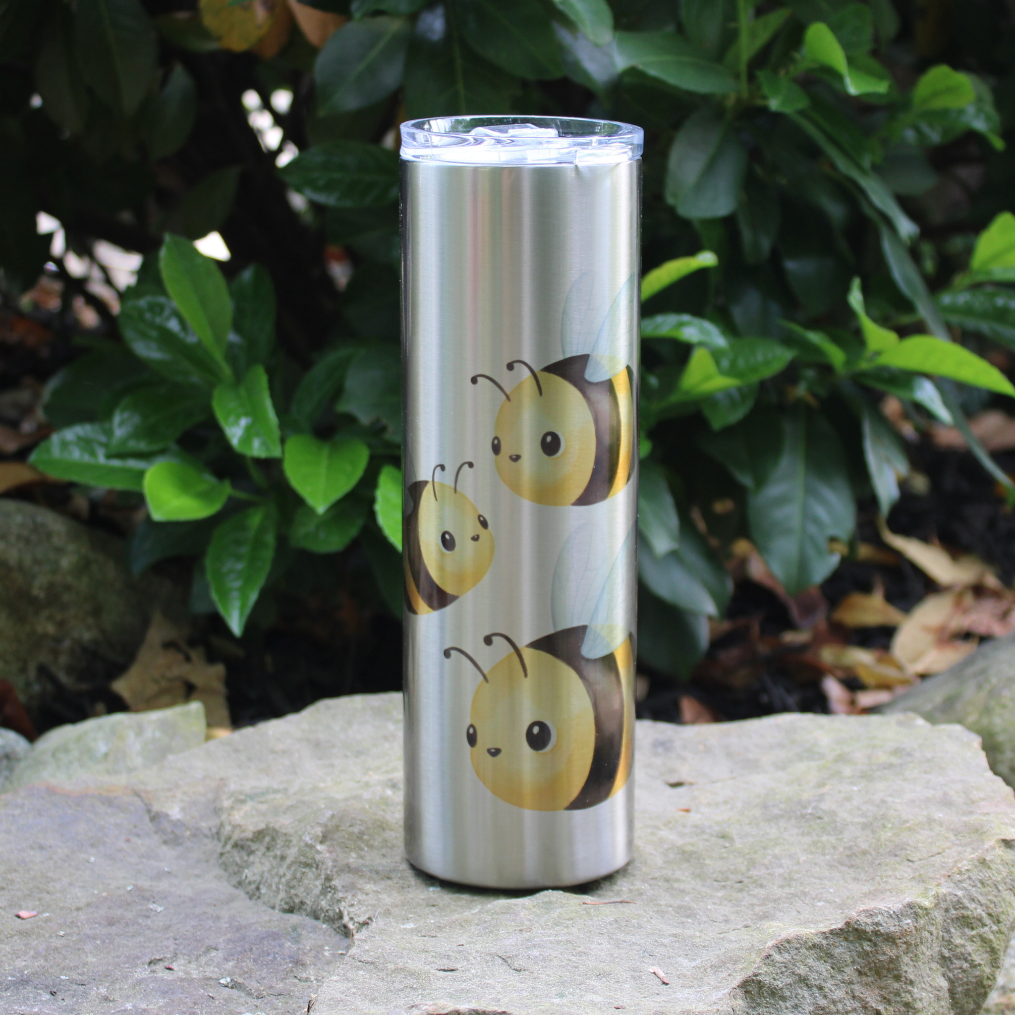 Happy Smiling Bumblebees Tumbler 30oz Stainless Steel