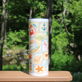 Vintage Stamps Beach Tumbler 20 oz