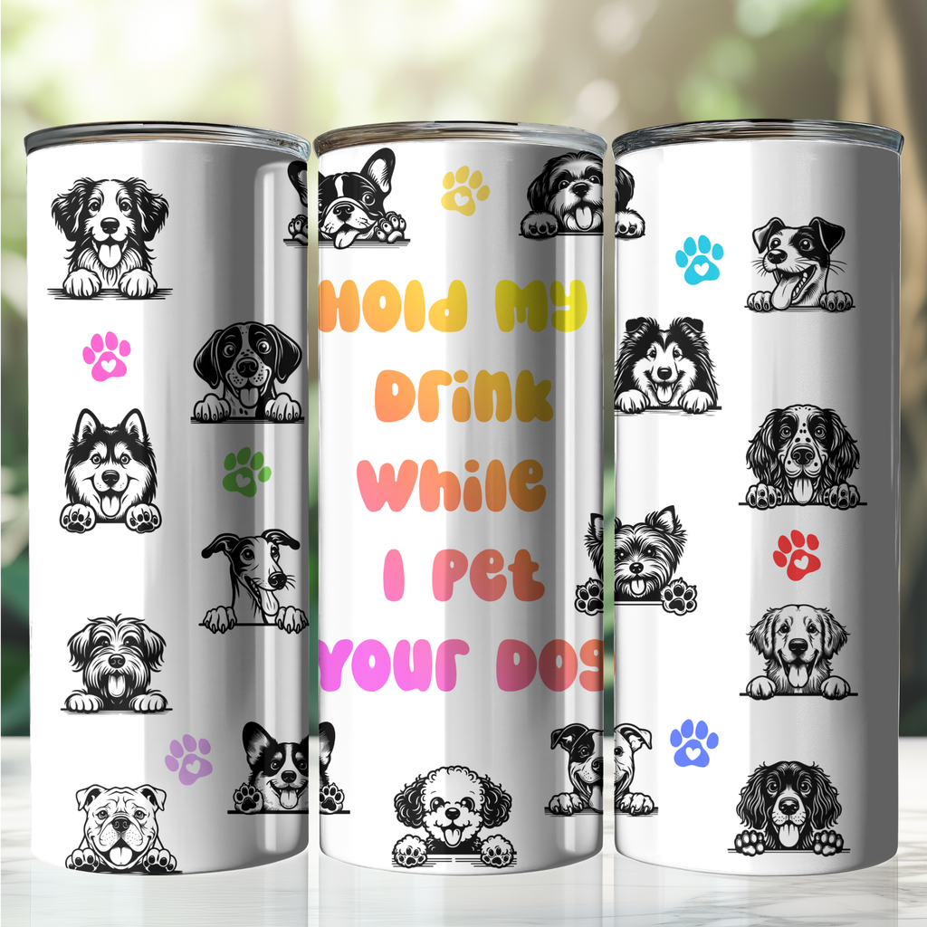 Dog Tumbler - Best Dog Breeds Rainbow Pride 20oz Stainless Steel Tumbler