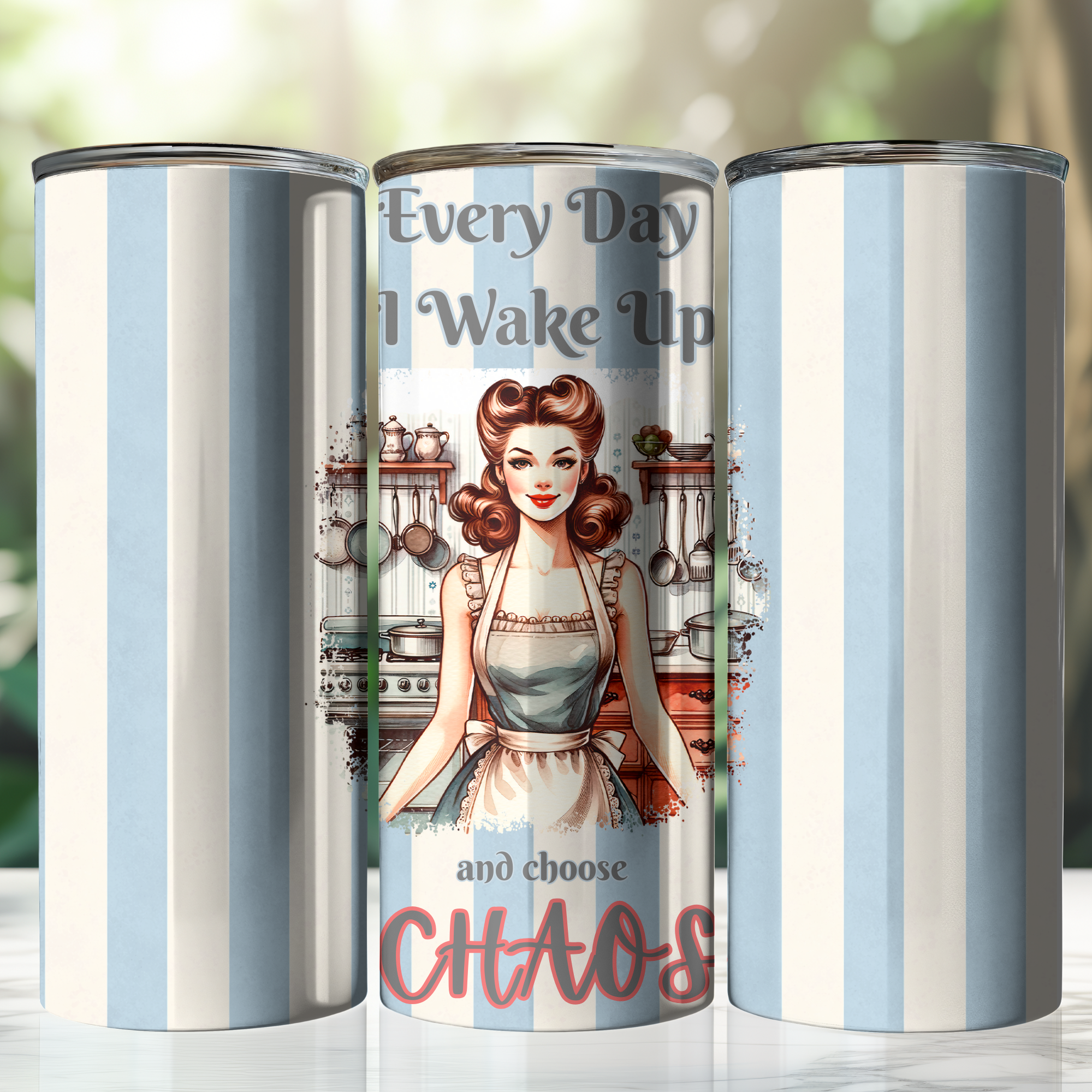 5o's Housewife Retro Tumbler, Funny Gifts for Friends, Rockabilly Fashion, Retro Kitchen Decor, Funny Tumbler, 50's pin up, Retro Cup