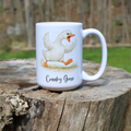 15 oz Double-Sided Goose Mug - Cranky Goose, Silly Goose