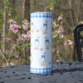 1980's Geese Vintage Inspired 20oz Tumbler, One Silly Goose, Geese with Blue Gingham
