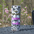 Sassy Girls Floral Tumbler, I'm Not Always A Bitch Sometimes I'm Asleep, Floral Tumbler, Black and White Design, Funny Gifts for Friends