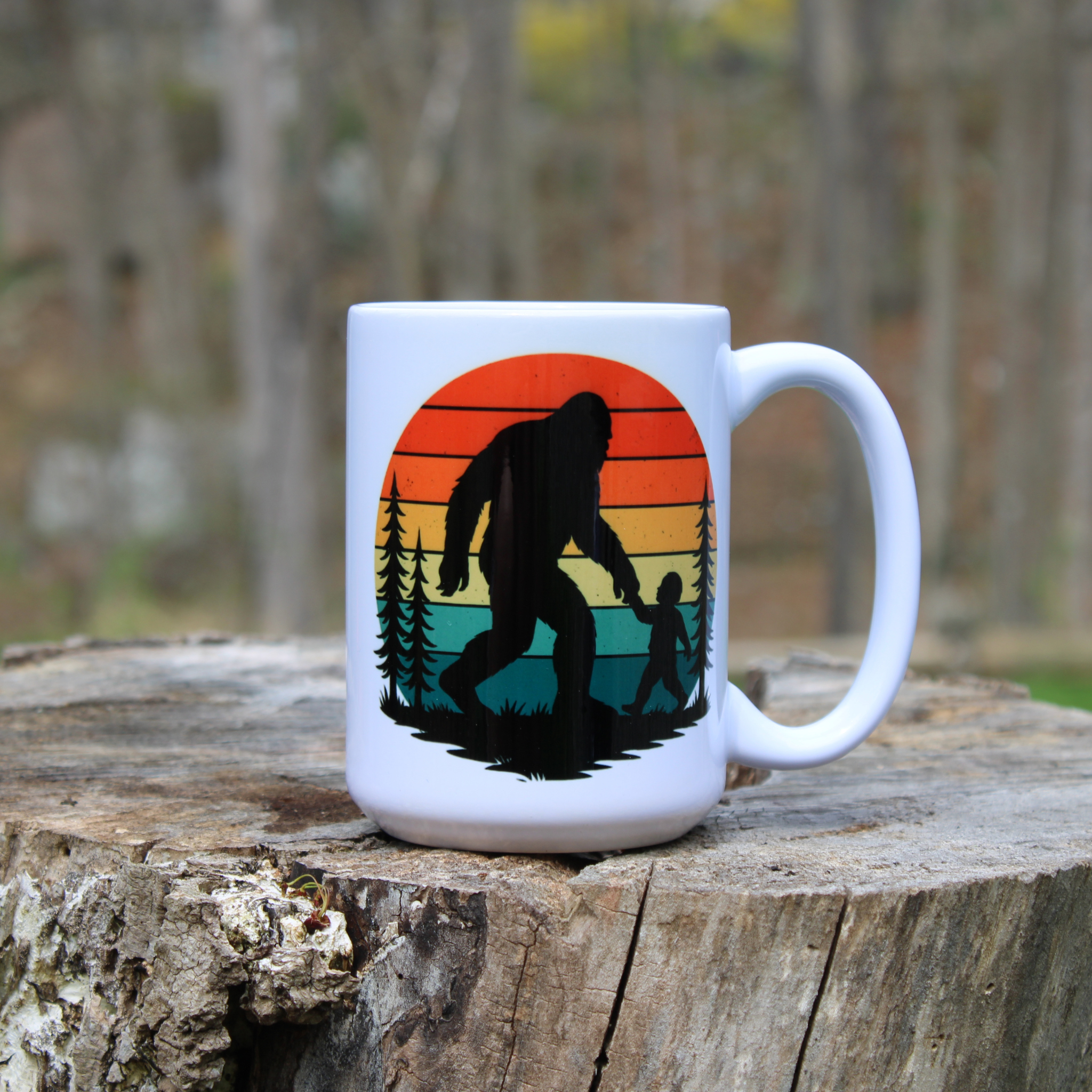 Father's Day Mug - #1 Dad 15oz Bigfoot Coffee Mug, Best Dad Mug