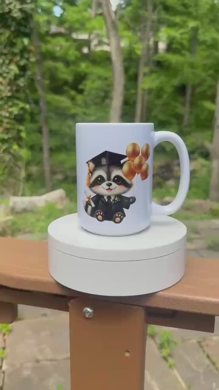 Raccoon Graduation Mug 15oz Kindergarten Graduation Gift
